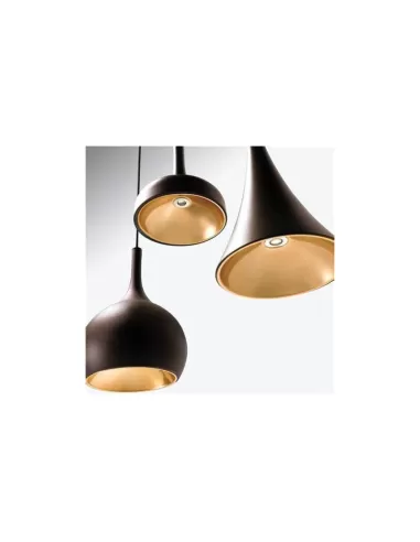 LEDS C4 00-3687-CI-CIV1 Suspensión sixties 1xled 8.7w color marrón oscuro